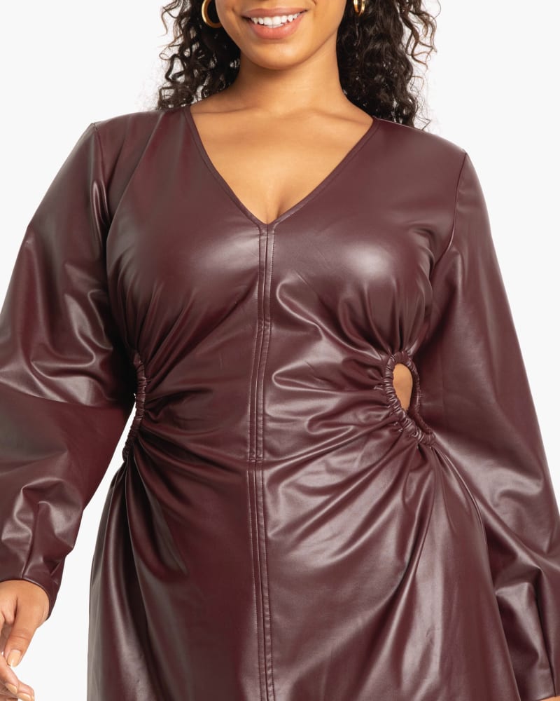 Eloquii faux outlet leather dress